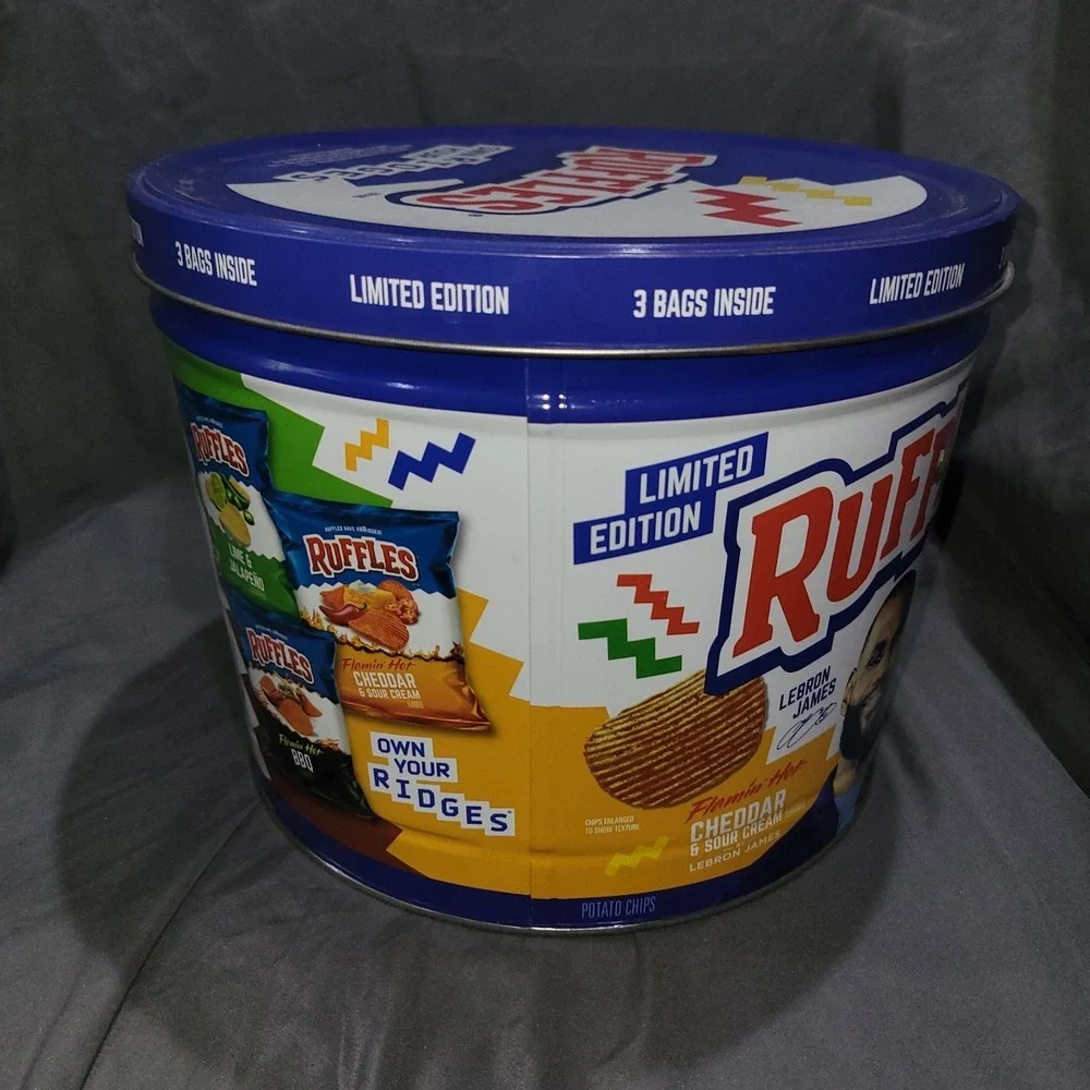 Ruffles Potato Chips Limited Edition NBA Lebron James Tin